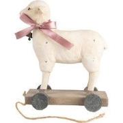 Clayre & Eef Decoratie Beeld Schaap 17x9x20 cm Beige Kunststof
