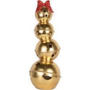 Clayre & Eef Kerstdecoratie Beeld Kerstbal 20x20x54 cm Goudkleurig Kun...