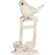 Clayre & Eef Decoratie Vogel 8x4x13 cm Beige Polyresin