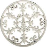 Clayre & Eef Onderzetters Pannen Ø 18x2 cm Wit Metaal