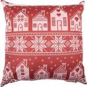 Clayre & Eef Kussenhoes 45x45 cm Rood Polyester Kerst