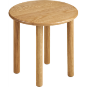 Joëlle ronde eikenhouten bijzettafel naturel - Ø 40 x 40 cm