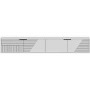 Wandmeubel voor TV met 2 opklapbare strookdeuren L180 cm - PARLA
