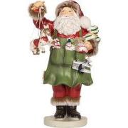 Clayre & Eef Beeld Kerstman 13x9x23 cm Groen Kunststof