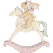 Clayre & Eef Decoratie Beeld Konijn 13x4x14 cm Bruin Kunststof