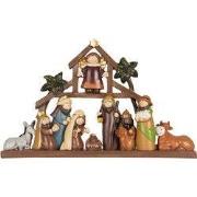 Clayre & Eef Kerstdecoratie Beeld Kerstgroep 32x5x20 cm Bruin Kunststo...