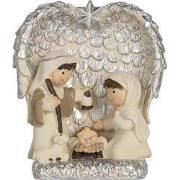Clayre & Eef Kerstdecoratie Beeld Kerstgroep 12x6x13 cm Zilverkleurig ...