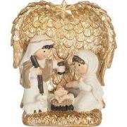 Clayre & Eef Kerstdecoratie Beeld Kerstgroep 12x6x13 cm Goudkleurig Ku...