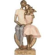 Clayre & Eef Decoratie Beeld 14x12x28 cm Goudkleurig Kunststof