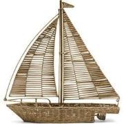 Rivièra Maison: boot sculptuur naturel rotan groot