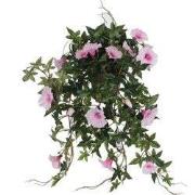 Petunia hanging pink in pot Stan grey d11,5cm - l50xw45xh25cm