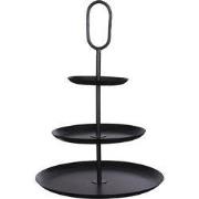 Rama tiered stand black - h55xd38cm