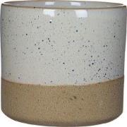 Lago pot round white - h18xd20,5cm