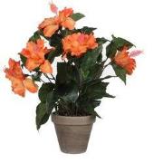 Mica Decorations Hibiscus Kunstplant in Bloempot Stan - H40 x Ø30 cm -...