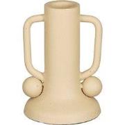 Ula Candlestick - H12 x Ø8 cm - Metal - Beige