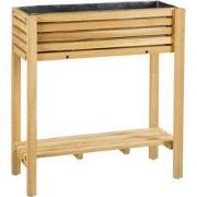 Glenwood planter rectangle brown - l70xw30xh75cm