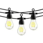 Party lights smiley warm white 10 led bulbs IP44 adapter included - l4...