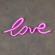 Neon light LOVE pink IP20 adapter included with timer - l45xw1,5xh17,5...