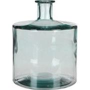 Mica Decorations Guan Fles Vaas - H26 x Ø21 cm - Gerecycled Glas - Tra...