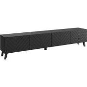 Meubella - TV-Meubel Pulse - Zwart - 190 cm