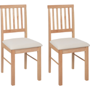 ORONO - Eetkamerstoel set van 2 - Lichtbruinbeige - Hout