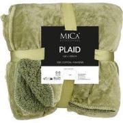 Bronte Fleece Throw - L200 x W150 cm - Light Green