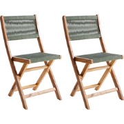 PROSSEDI - Set van 2 tuinstoelen - Groen - Acaciahout