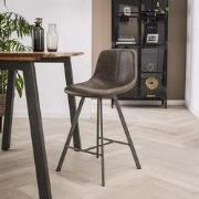 Set van 4 Barkrukken Siena Saddle PU taupe