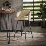 Set van 2 Barkrukken Alba bouclé Zand