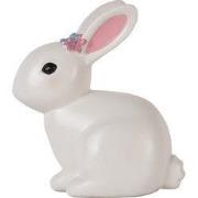 Clayre & Eef Nachtlampje Kind Konijn LED 21x13x22 cm Wit Kunststof