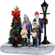 Kerstdorpminiatuur Family Caroling 11x12x12 cm