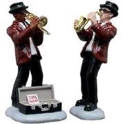 Kerstdorpminiatuur Jazz Duo 12x4x18 cm 2st