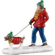 Kerstdorpminiatuur A Snowy Walk 4x10x13 cm