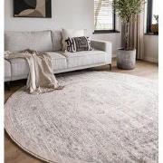 Rond vintage Vloerkleed Aila Zand/Beige - Polypropyleen - Rond 240 Ø -...