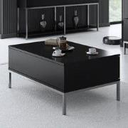 Rechthoekige Salontafel Zwart Lord 90x60 - Zilver Frame