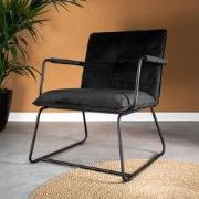 Fauteuil Hailey velvet zwart
