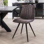 Set van 4 Eetkamerstoelen Sadie Velvet Grijs - Zonder Armleuningen