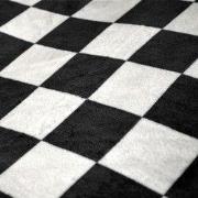 Zydante® Dekbedovertrekset Chess Fleece Zwart 240x200/220 met 2 Kussen...