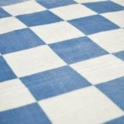 Zydante® Dekbedovertrekset Chess Fleece Blauw 140x200/220 met 1 Kussen...