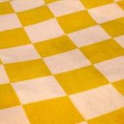 Zydante® Dekbedovertrekset Chess Fleece Geel 135x200 met 1 Kussensloop