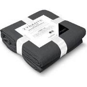 Zydante® Dekbedovertrekset Mousseline Micro 200x220 - Donkergrijs - me...