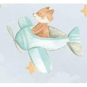 Vliegende dierenvriendjes - Kinderbehang - 292,2 cm x 280 cm - Walloha