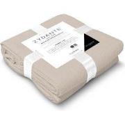 Zydante® Dekbedovertrekset Mousseline Micro 140x220 - Taupe - met 1 Ku...