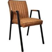 Starfurn Eetkamerstoel Tivoli Bull | Cognac | Met armleuning - set van...