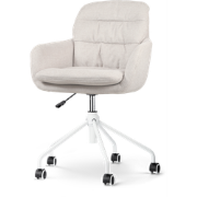 Nout-Mia bureaustoel beige - wit onderstel