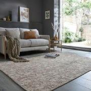 Laagpolig vloerkleed - Connely - Wasbaar - Beige - 116x170 cm