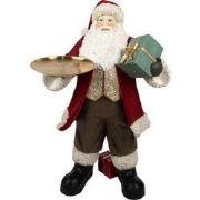 Clayre & Eef Kerstdecoratie Beeld Kerstman 56x50x91 cm Rood Kunststof