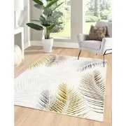 Minye Modern Crème Goud vloerkleed - Designer - 120 X 170 CM