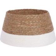 Mica Decorations Kerstboomrok - H26 x Ø50 cm - Zeegras - Off-white