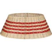 Mica Decorations Kerstboomrok - H25 x Ø60 cm - Rotan - Beige, Rood